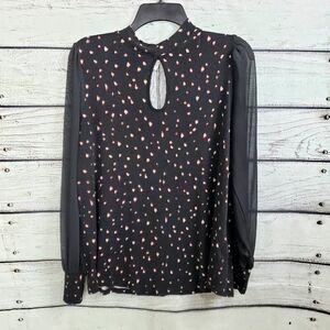 Maurices 0x Plus Black Floral Top